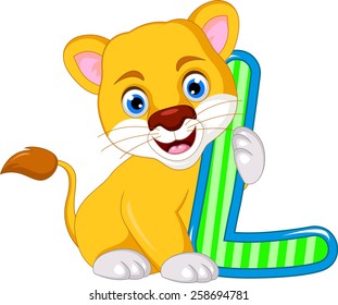 funny lion cartoon posing