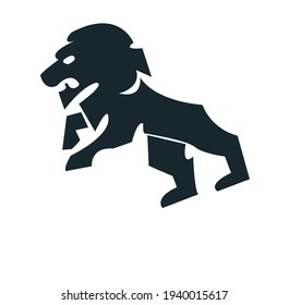 funny lion vector art and logo