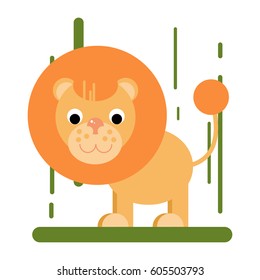 Funny lion.stock vector.