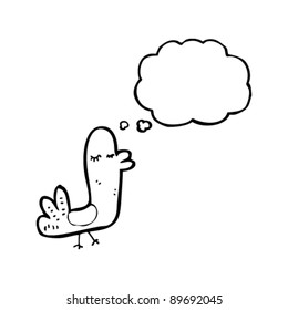 caricatura divertida de un pájaro pequeño