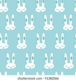 funny little bunny seamless pattern