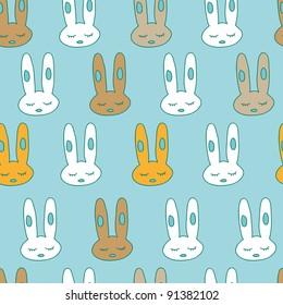 funny little bunny seamless pattern
