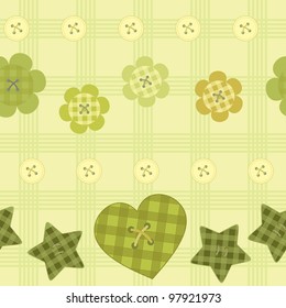 funny little buttons seamless pattern