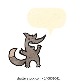 lobo de caricatura gracioso