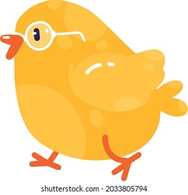 Funny little chicks cute vector isolated chicken