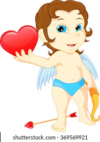 Funny little cupid boy