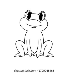 A funny little frog or a toad. Coloring for the baby.