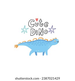 Funny little jurassic dinosaur cute card