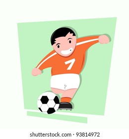 funny little kids play soccer