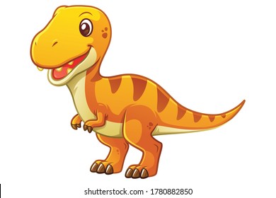 Funny Little Tyrannosaurus Cartoon Illustration