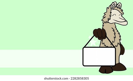 funny llama character cartoon background illustration in vector format