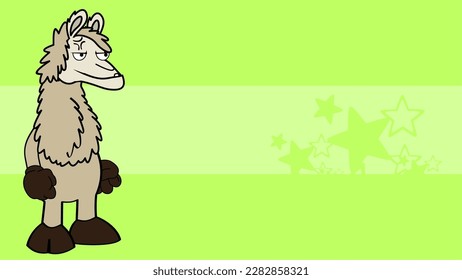 funny llama character cartoon background illustration in vector format