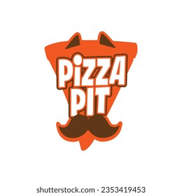 Funny logo for pizzeria brand