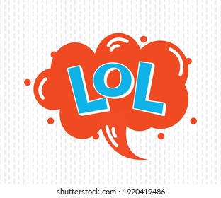 cómico de arte vectorial de texto lol divertido