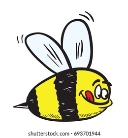 funny looking bee cartoon illustration