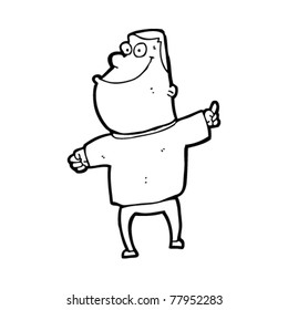 funny looking cartoon man