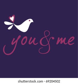 funny love card with bird