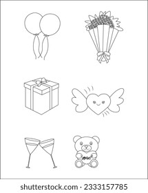 Funny Love gift card coloring page |coloring book page |line art for kids and adults