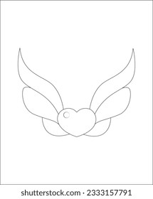 Funny Love gift card coloring page |coloring book page |line art for kids and adults