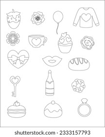 Funny Love gift card coloring page |coloring book page |line art for kids and adults