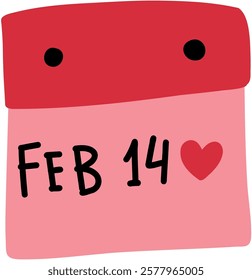 Funny love-themed doodle stickers with hearts, gifts and sweet treats for Valentine's Day