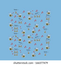 funny loving bee family