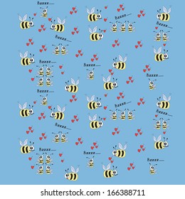 funny loving bee family