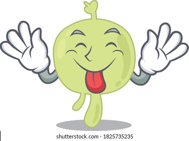 Funny lymph node cartoon design with tongue out face