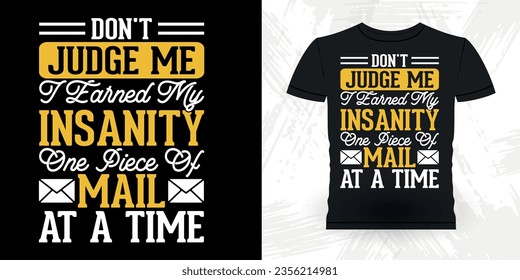 Funny Mailman Mail Retro Vintage Post Office Postal Worker T-shirt Design