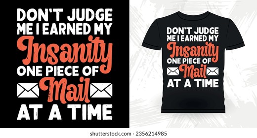Funny Mailman Mail Retro Vintage Post Office Postal Worker T-shirt Design