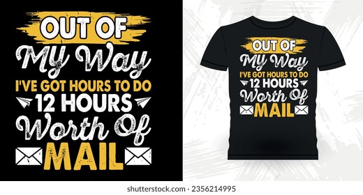 Funny Mailman Mail Retro Vintage Post Office Postal Worker T-shirt Design