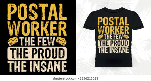 Funny Mailman Mail Retro Vintage Post Office Postal Worker T-shirt Design