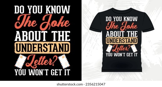 Funny Mailman Mail Retro Vintage Post Office Postal Worker T-shirt Design