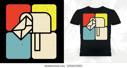 Funny Mailman Mail Retro Vintage Post Office Postal Worker T-shirt Design