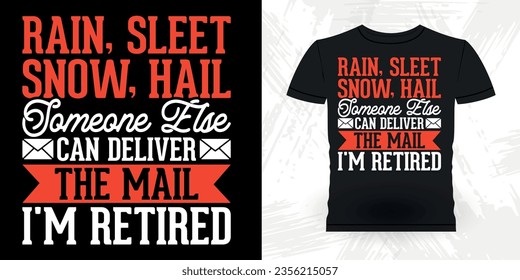 Funny Mailman Mail Retro Vintage Post Office Postal Worker T-shirt Design
