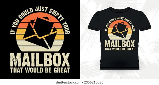 Funny Mailman Mail Retro Vintage Post Office Postal Worker T-shirt Design