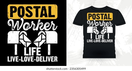 Funny Mailman Mail Retro Vintage Postal Worker T-shirt Design