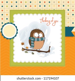 funny male bird with scarf