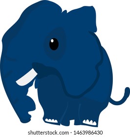 Funny Male Elephant Isolated Vector