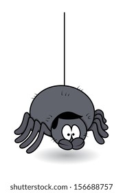 funny male spider - Halloween vector illustration
