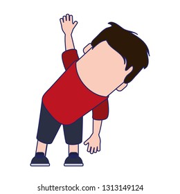 funny man avatar stretching body