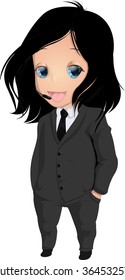 Funny man in a black jacket