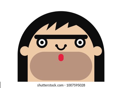 Funny Man Cartoon Character. Vector Illustration.