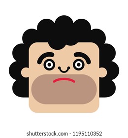 Funny Man Cartoon Character. Vector Illustration.