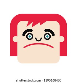 Funny Man Cartoon Character. Vector Illustration.