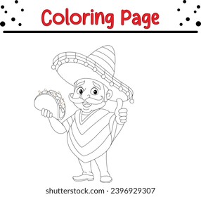 funny man coloring page for children
