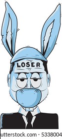 Funny man in donkey costume/ Editable Eps10.