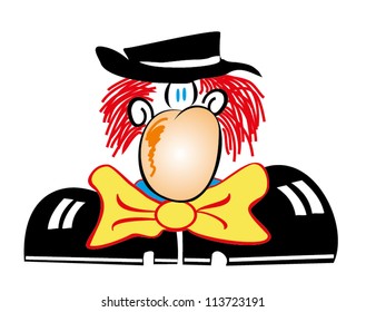 funny man with a hat and big nose