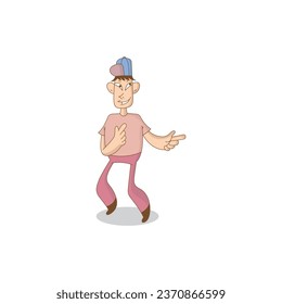 a funny man is having fun and dancing