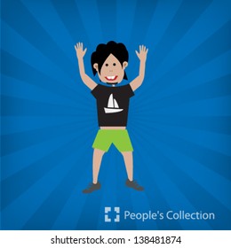 Funny man illustration